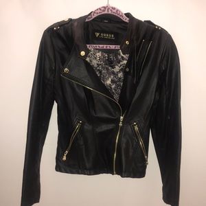 Black leather jacket